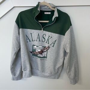 Alaska Green and Gray Men's Sweater